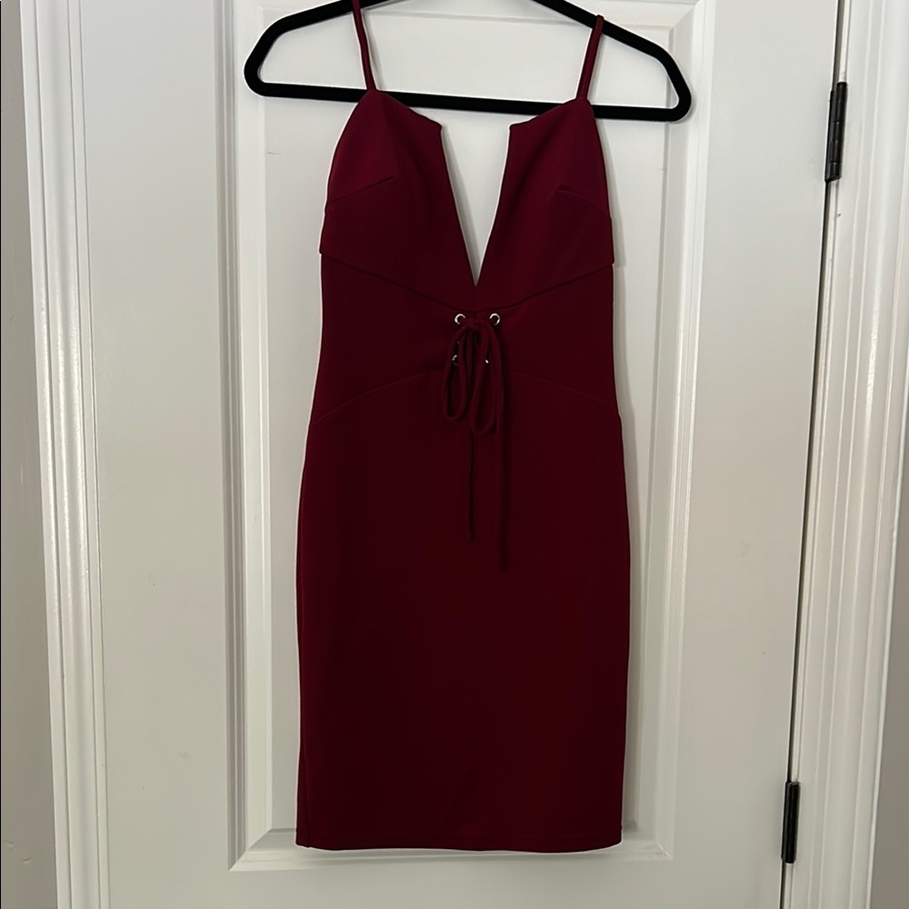 Elegant Burgundy Dress NWOT